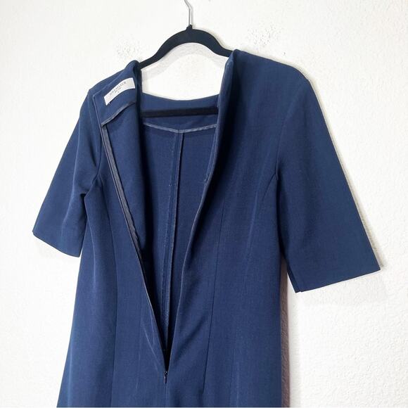 MM Lafleur The Emily Dress Recycled WonderTex Midnight Conservative Quiet Luxury - Picture 9 of 12